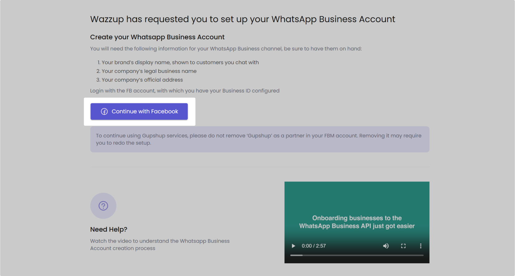 Continue With Facebook Button